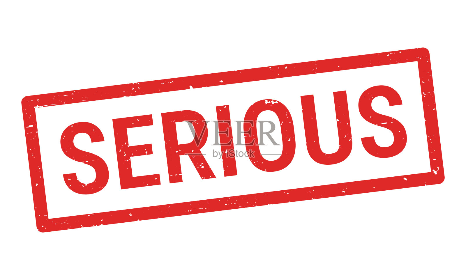 严肃 - 白色背景上的红色橡胶印章插画图片素材