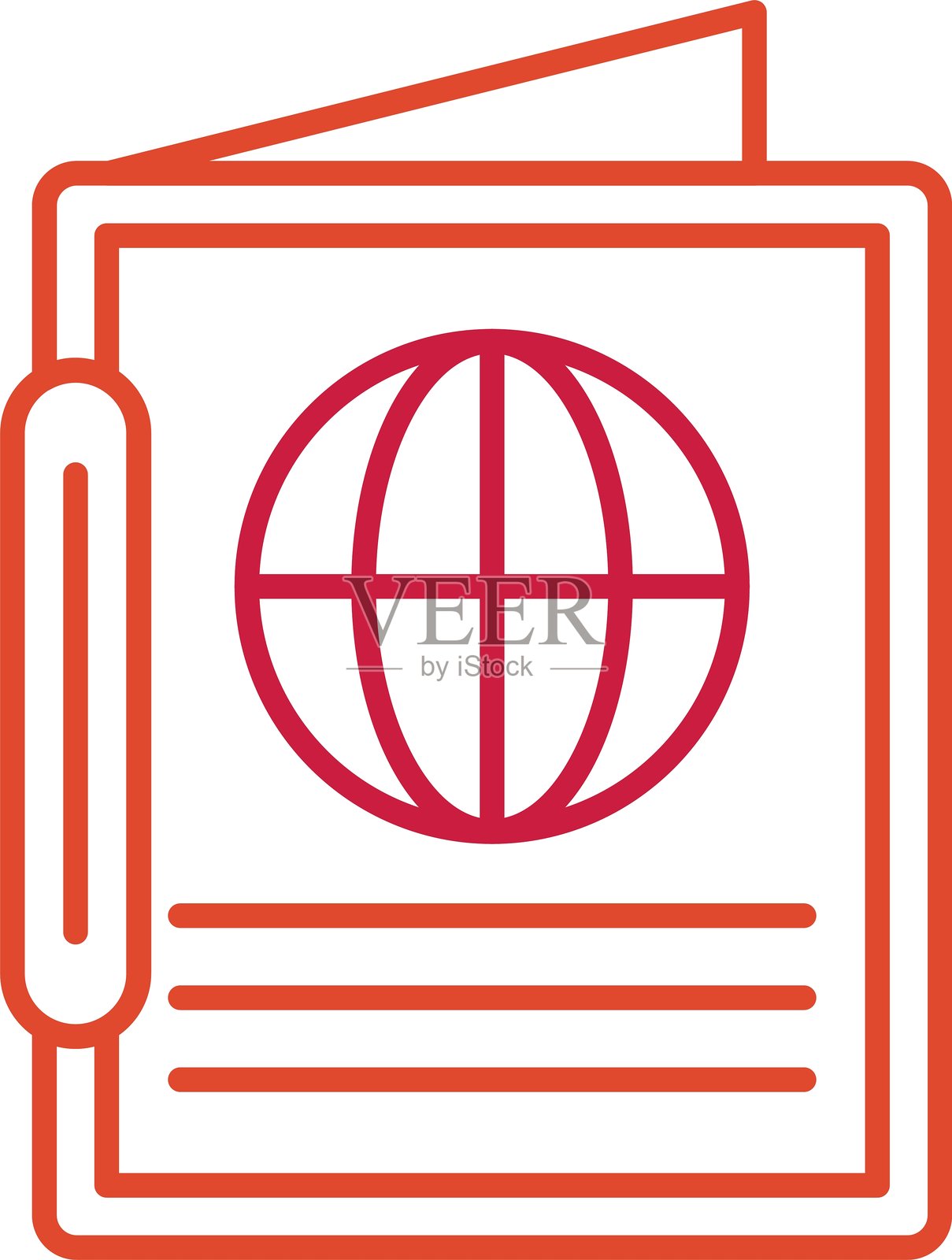 护照图标插画图片素材