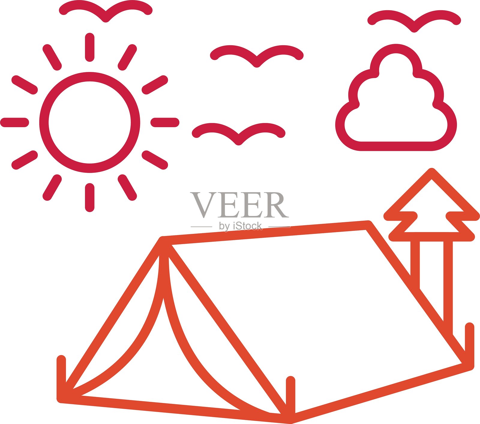 帐篷图标插画图片素材