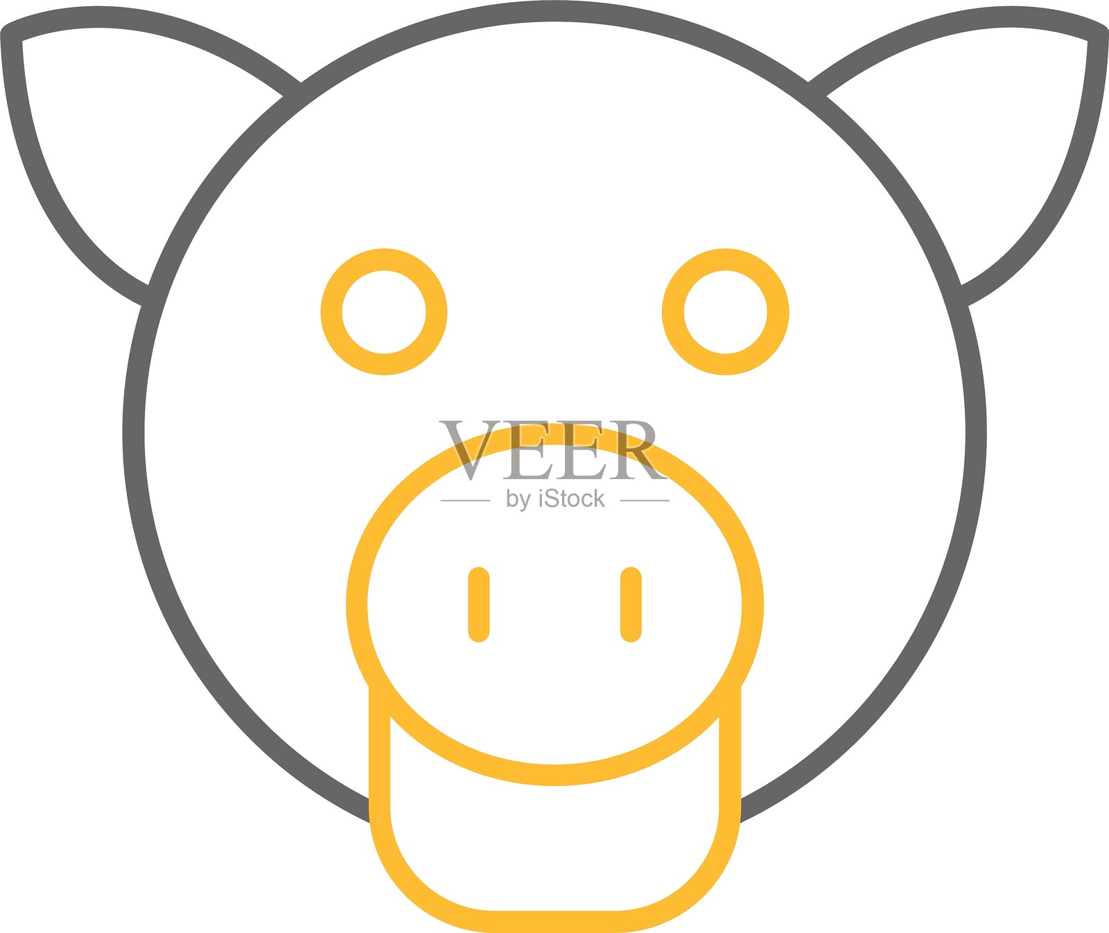 猪图标插画图片素材