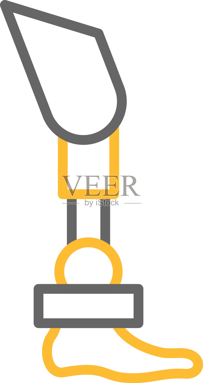 仿生腿图标插画图片素材