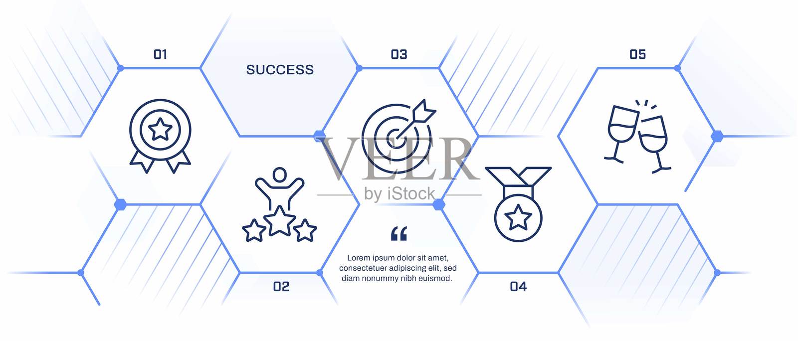 成功网页横幅模板。插画图片素材