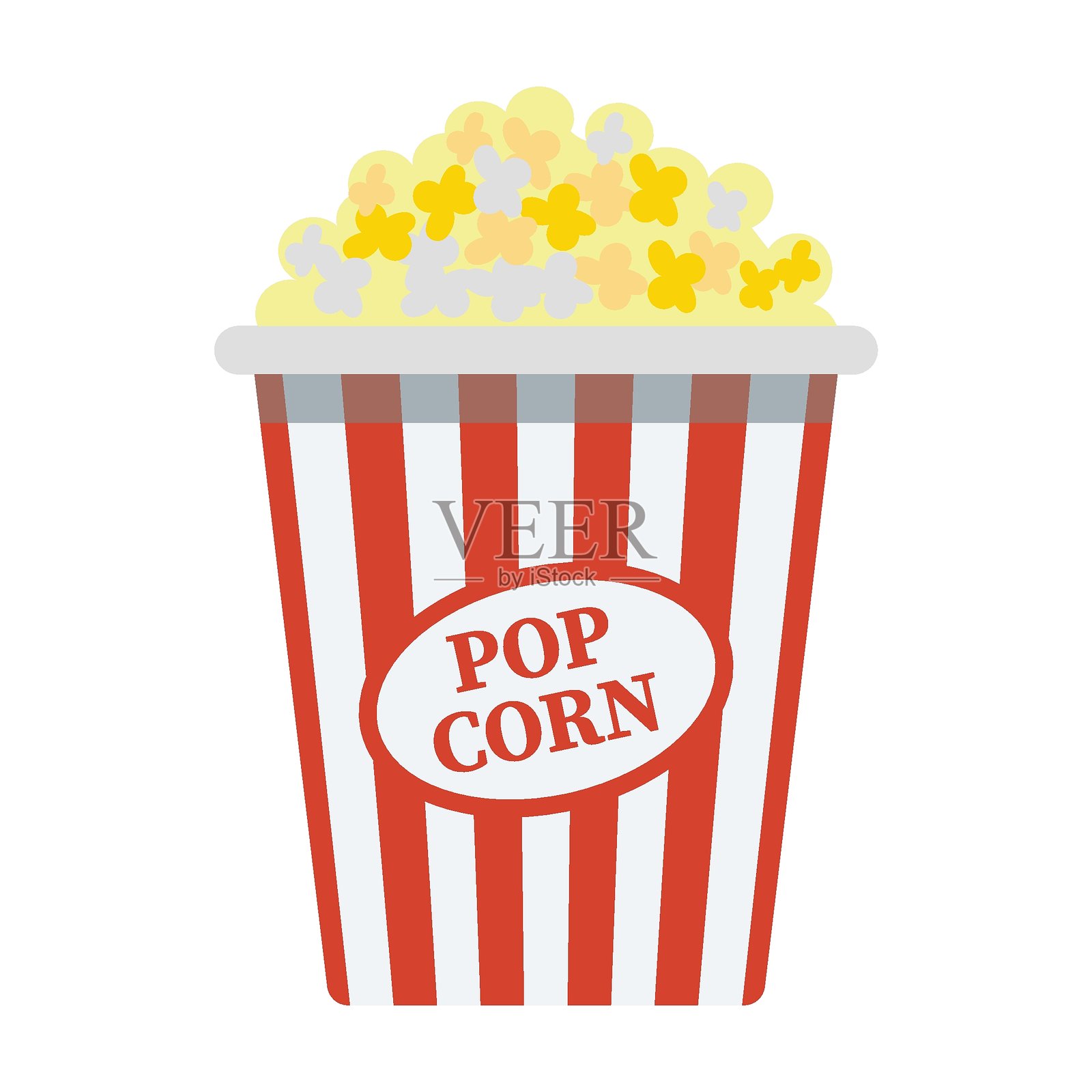 电影院食品，娱乐彩色矢量图标，易于修改插画图片素材