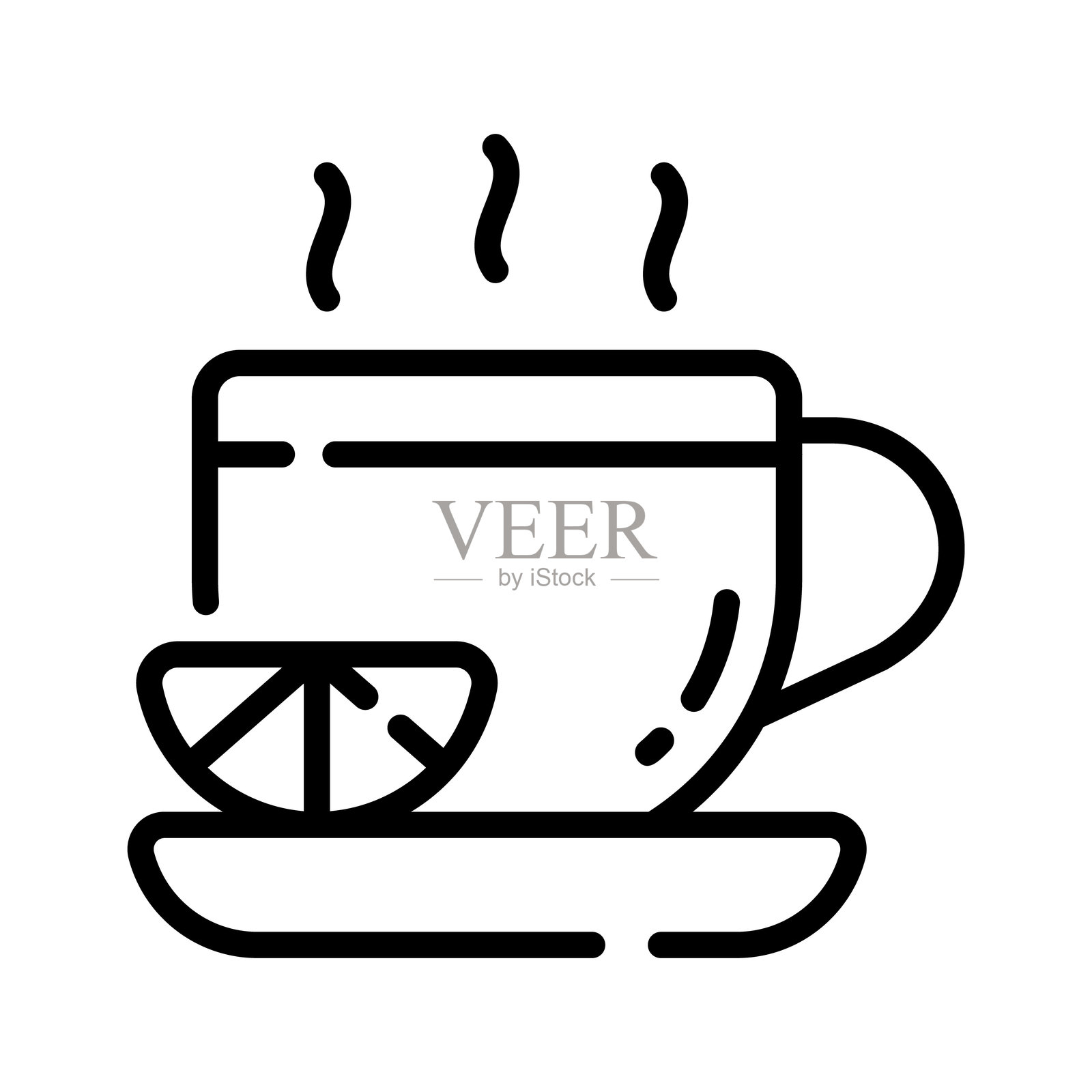 柠檬茶插画图片素材