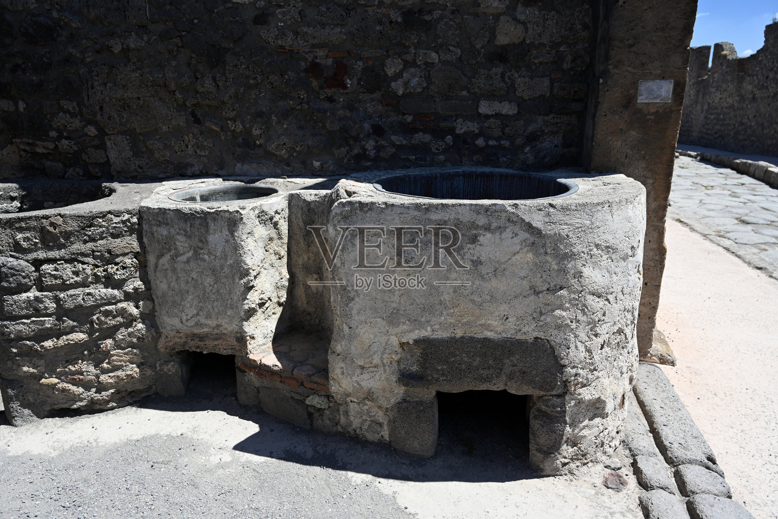 意大利庞贝古城的历史建筑照片摄影图片