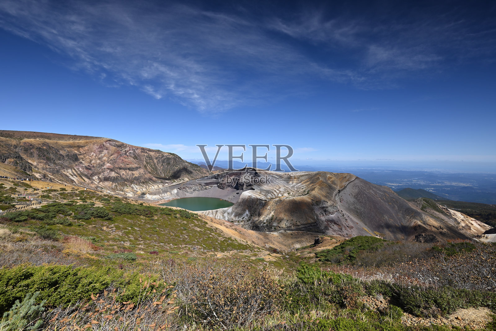 日本山形县宫城的蔵王山脊照片摄影图片