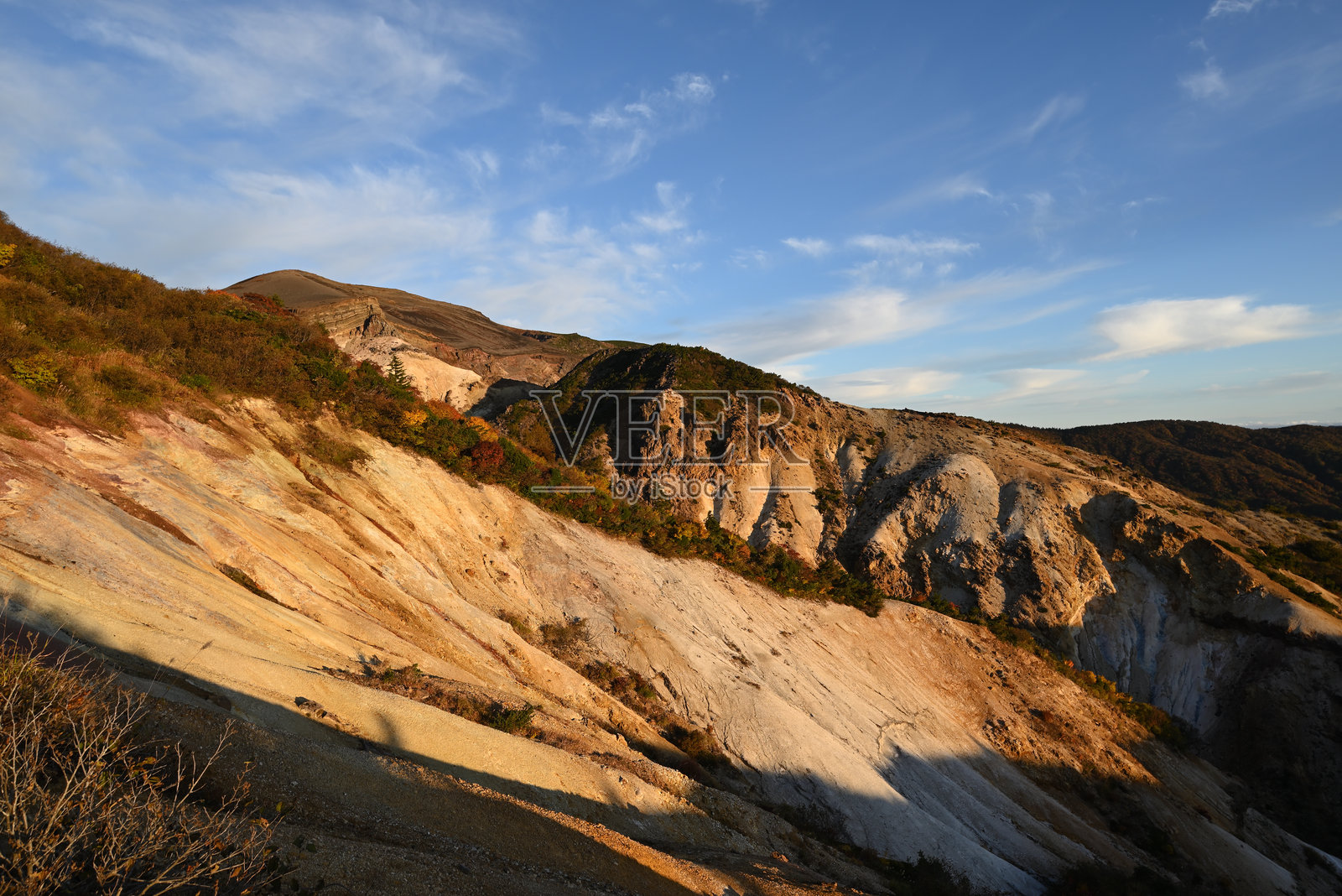 日本山形县宫城县的蔵王山脊照片摄影图片