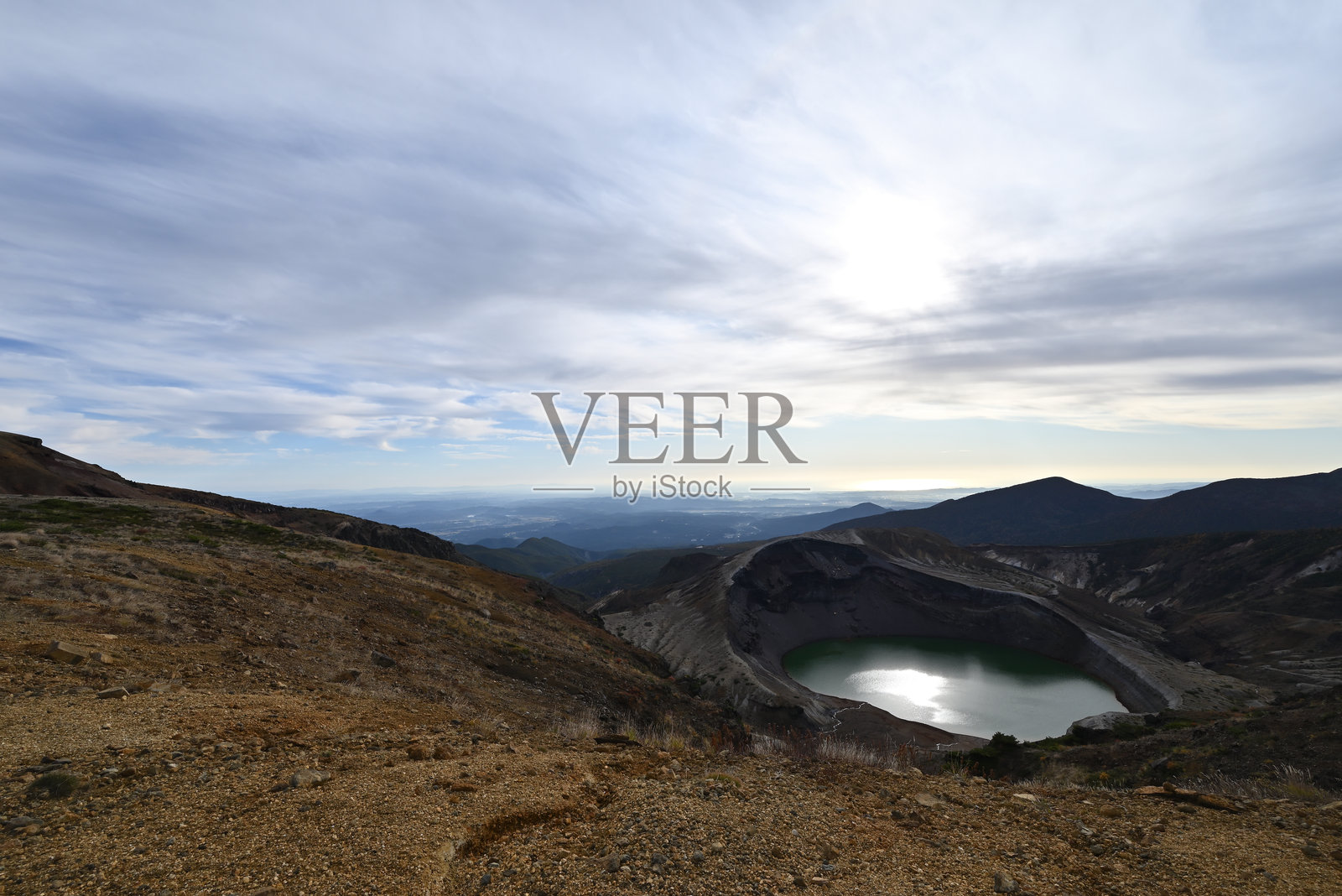 日本山形县宫城的蔵王山脊照片摄影图片