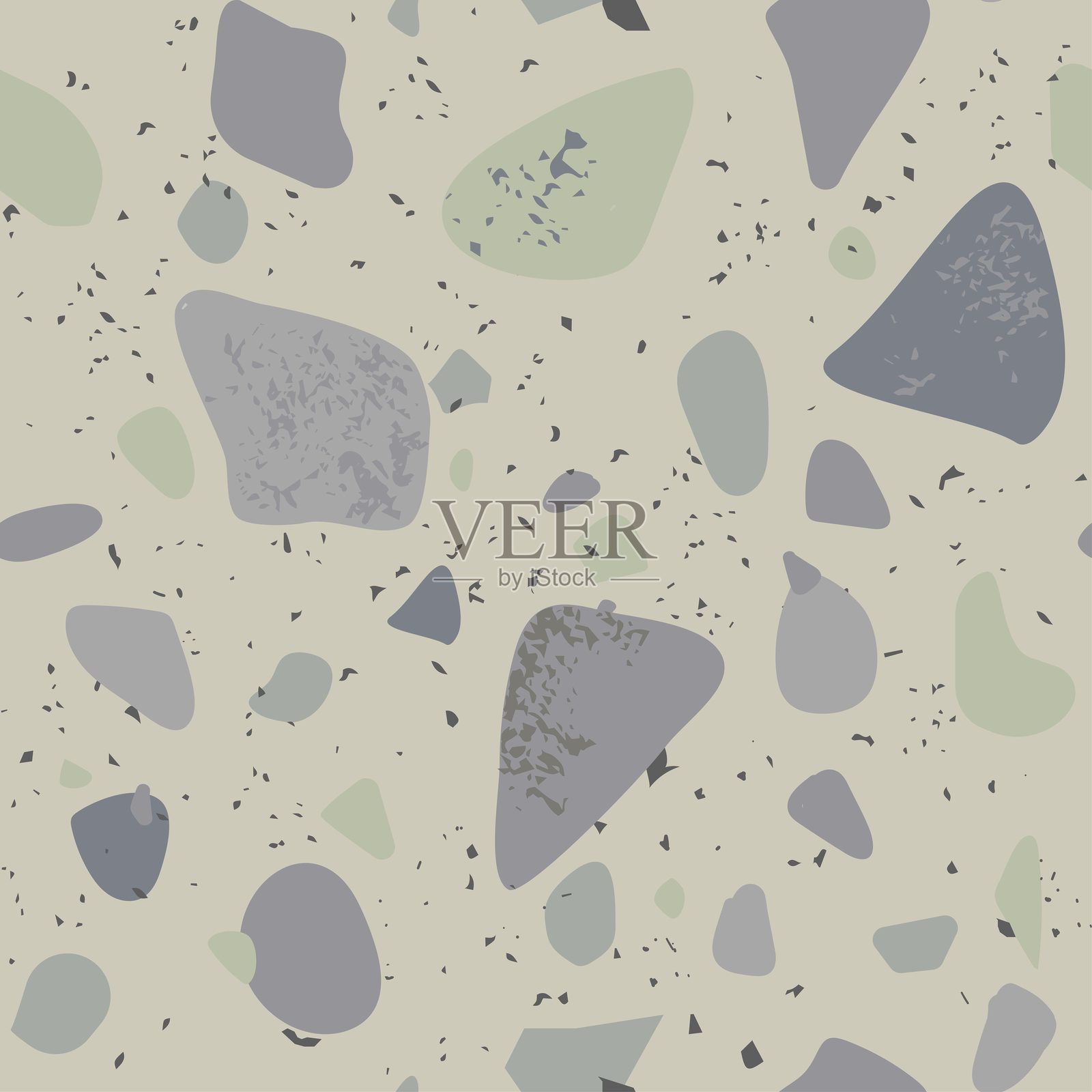 抽象无缝不规则图案模仿石材表面插画图片素材