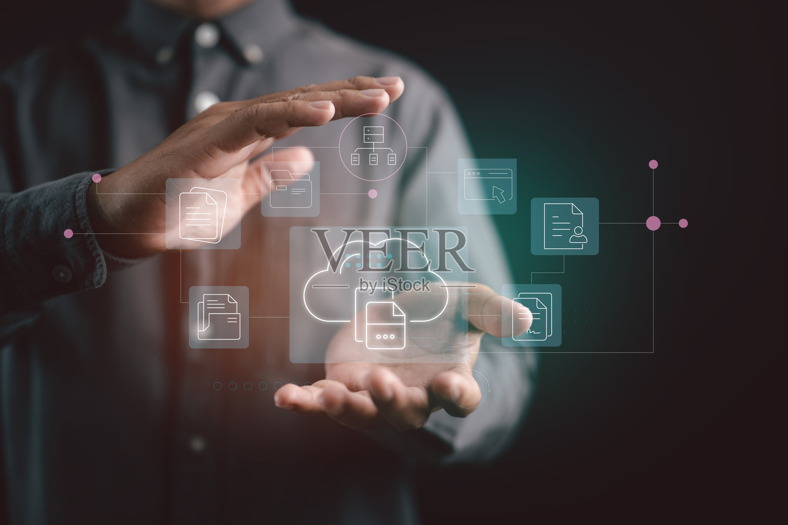 创新的云存储解决方案正在改变企业数据工作流程。照片摄影图片