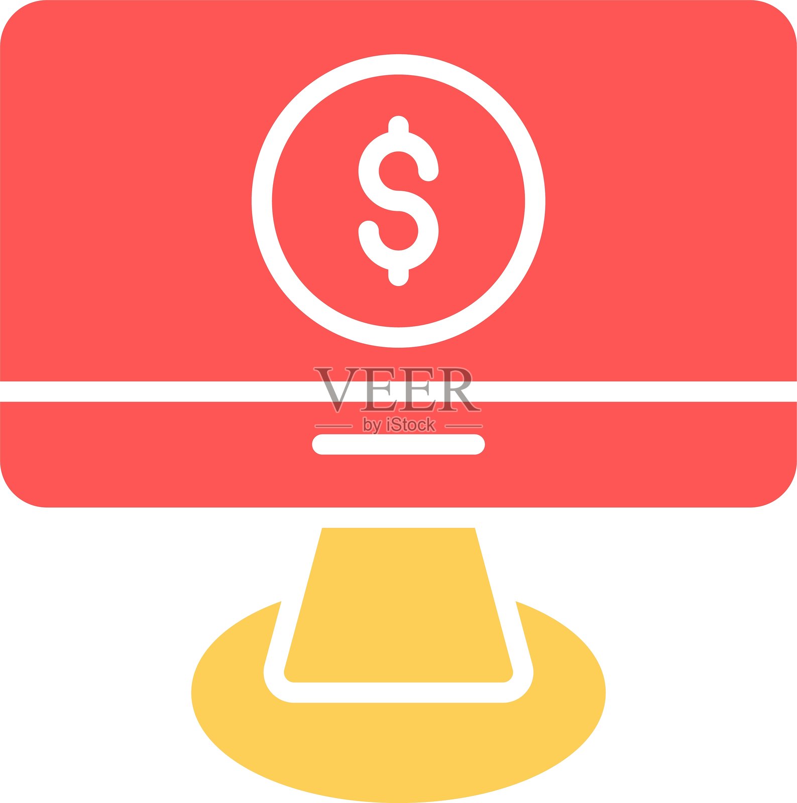 监视器图标插画图片素材