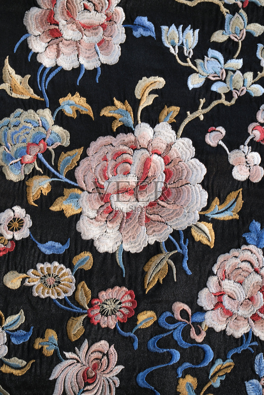 中国刺绣背景照片摄影图片