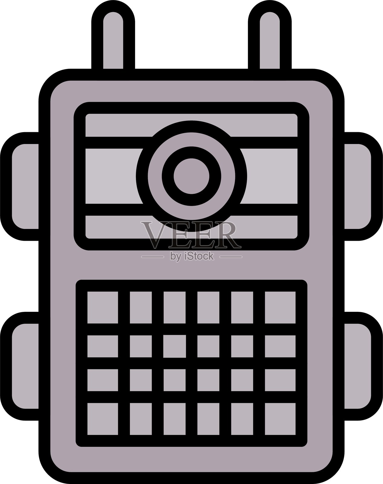 监视器扬声器新图标设计创意插画图片素材