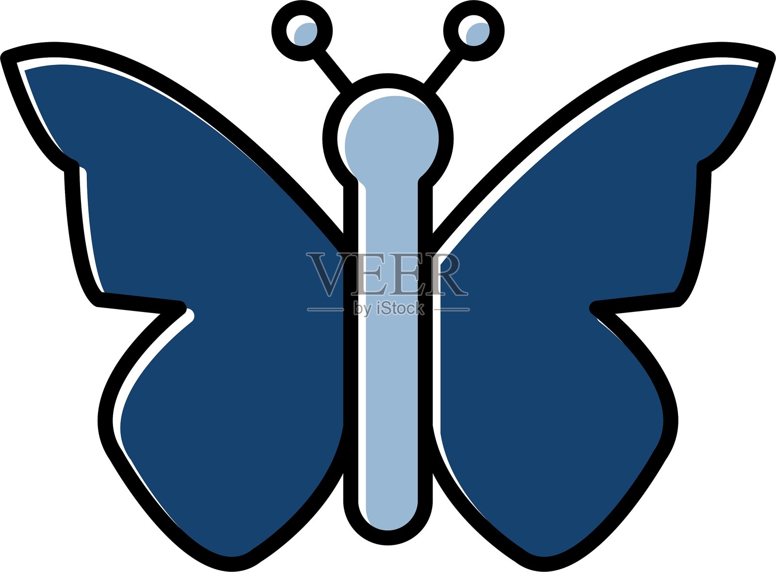 蝴蝶图标插画图片素材