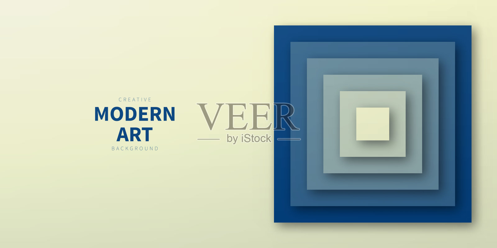 带有方形和蓝色渐变的抽象设计 - 时尚背景插画图片素材