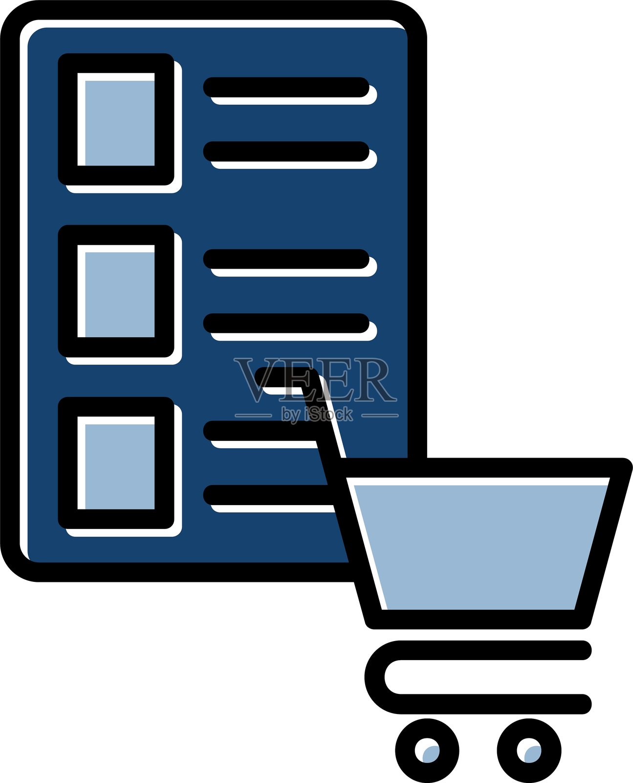 购物清单图标插画图片素材