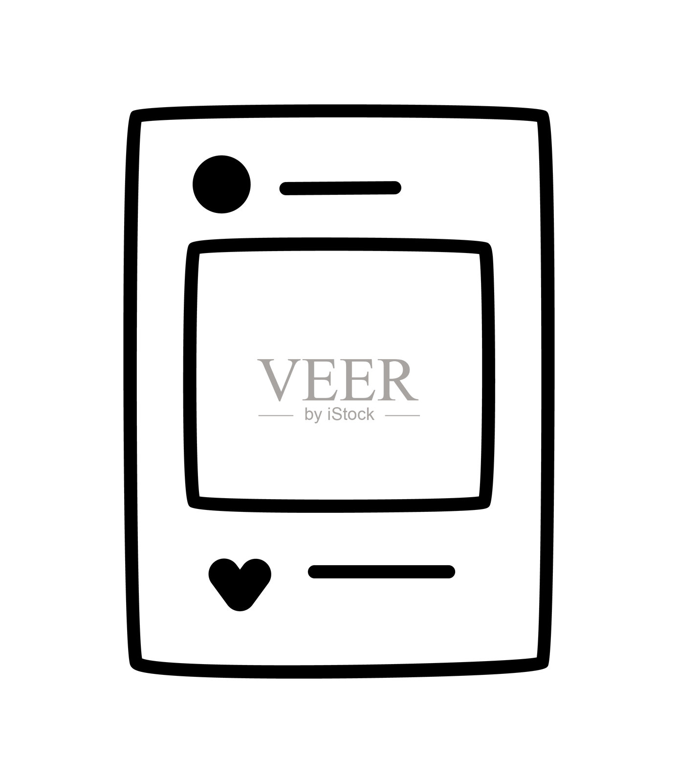 社交网络发布屏幕图标插图矢量图插画图片素材