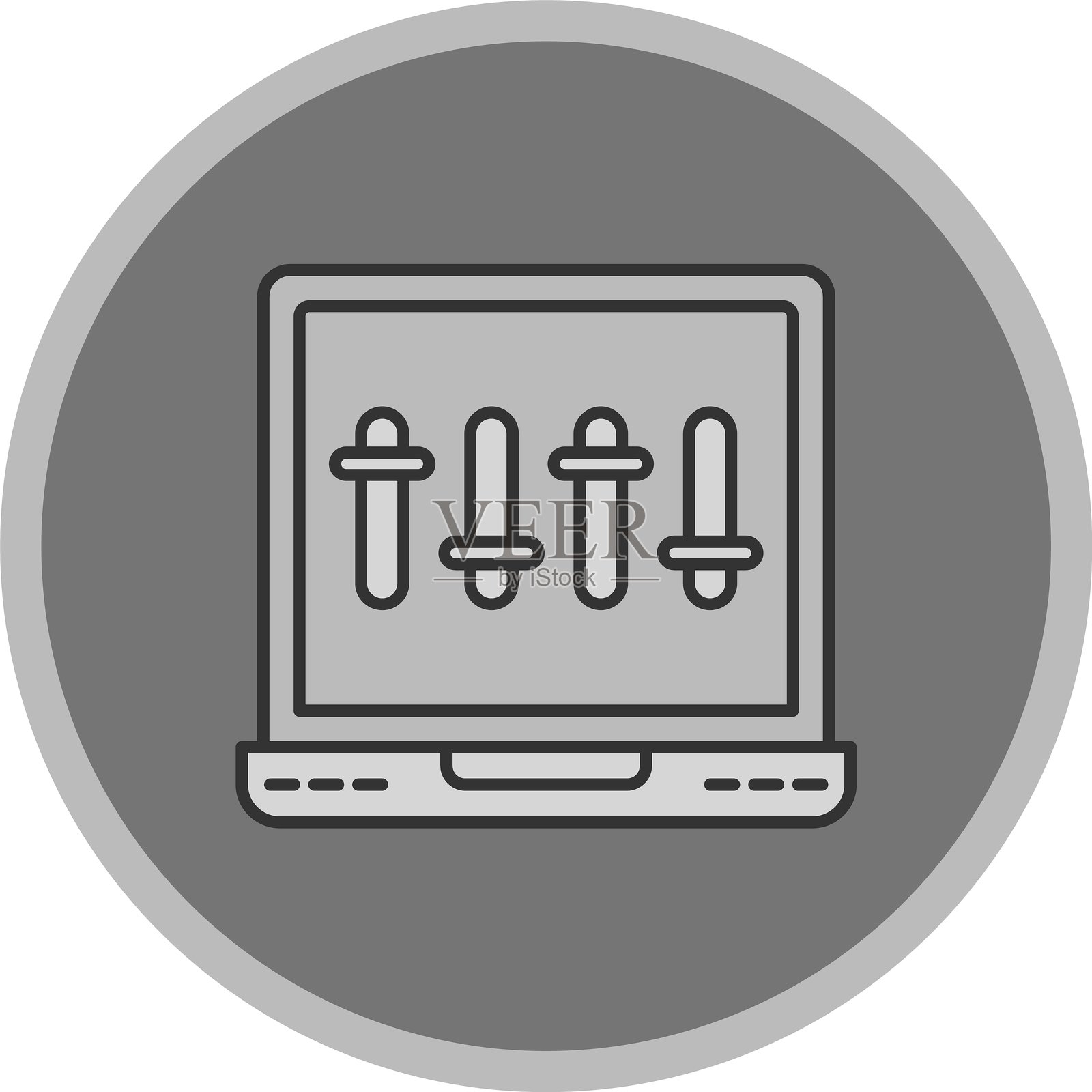 音乐混音器图标插画图片素材