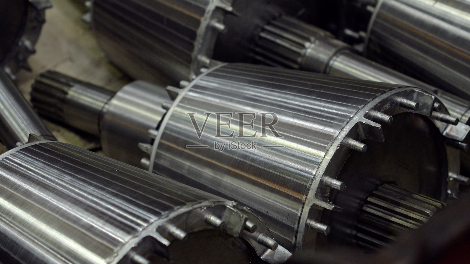 工业、制造与智能基础设施。金属机械零件背景照片摄影图片