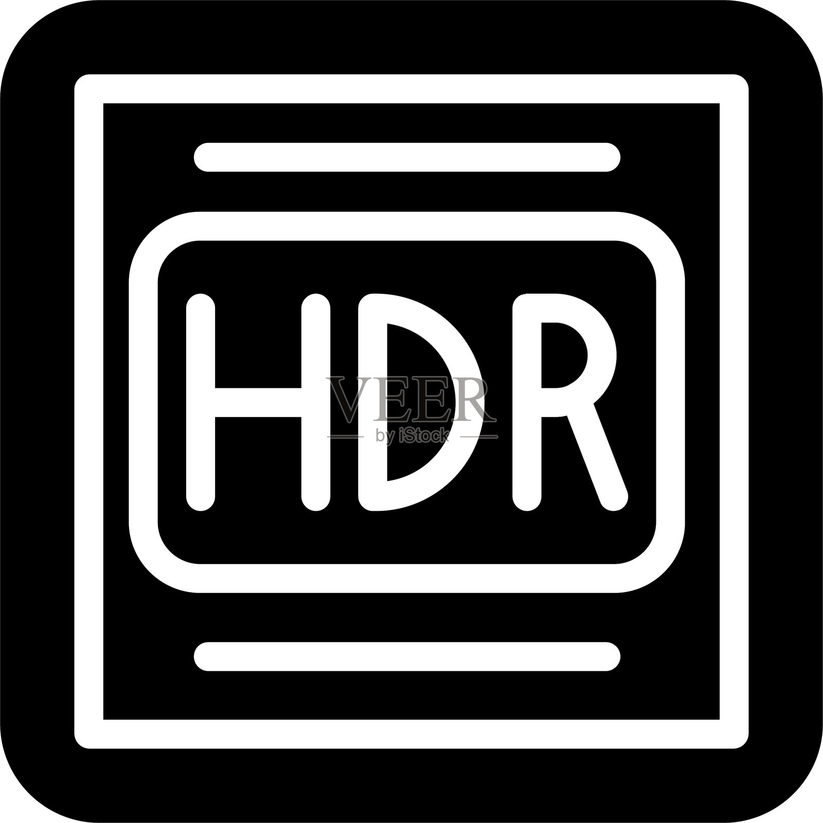 相机 HDR 图标设计插画图片素材