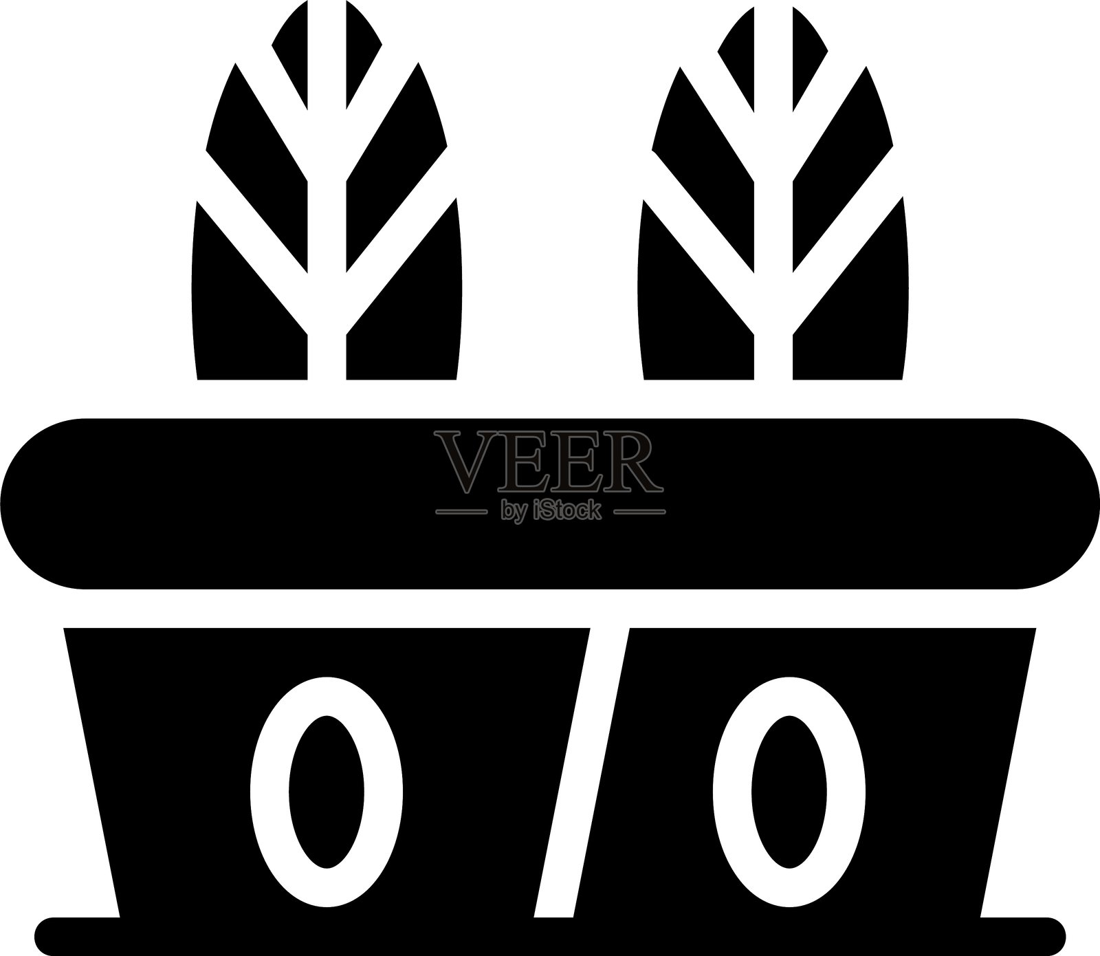 办公室植物图标设计插画图片素材