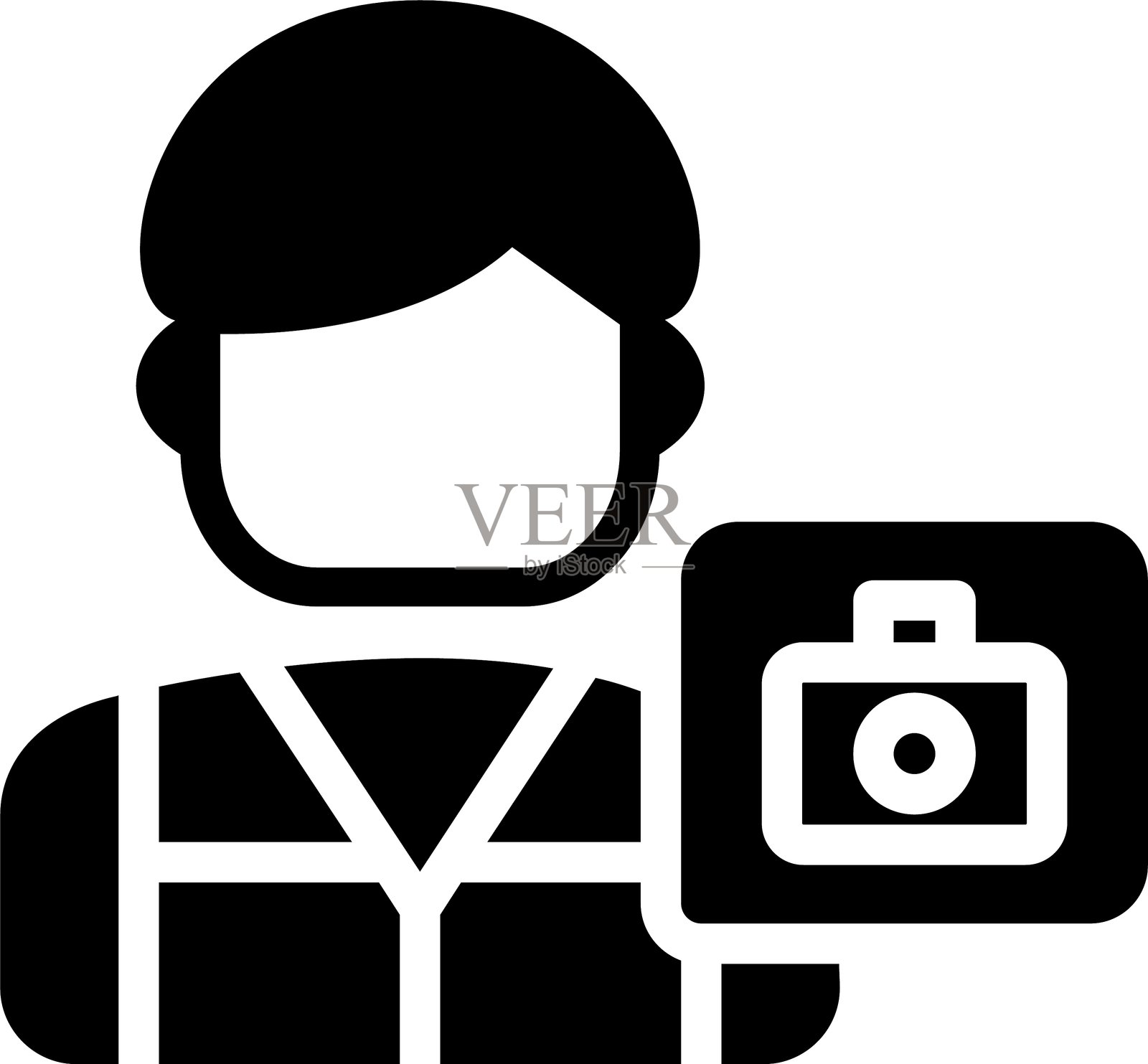 新闻摄影师图标设计插画图片素材