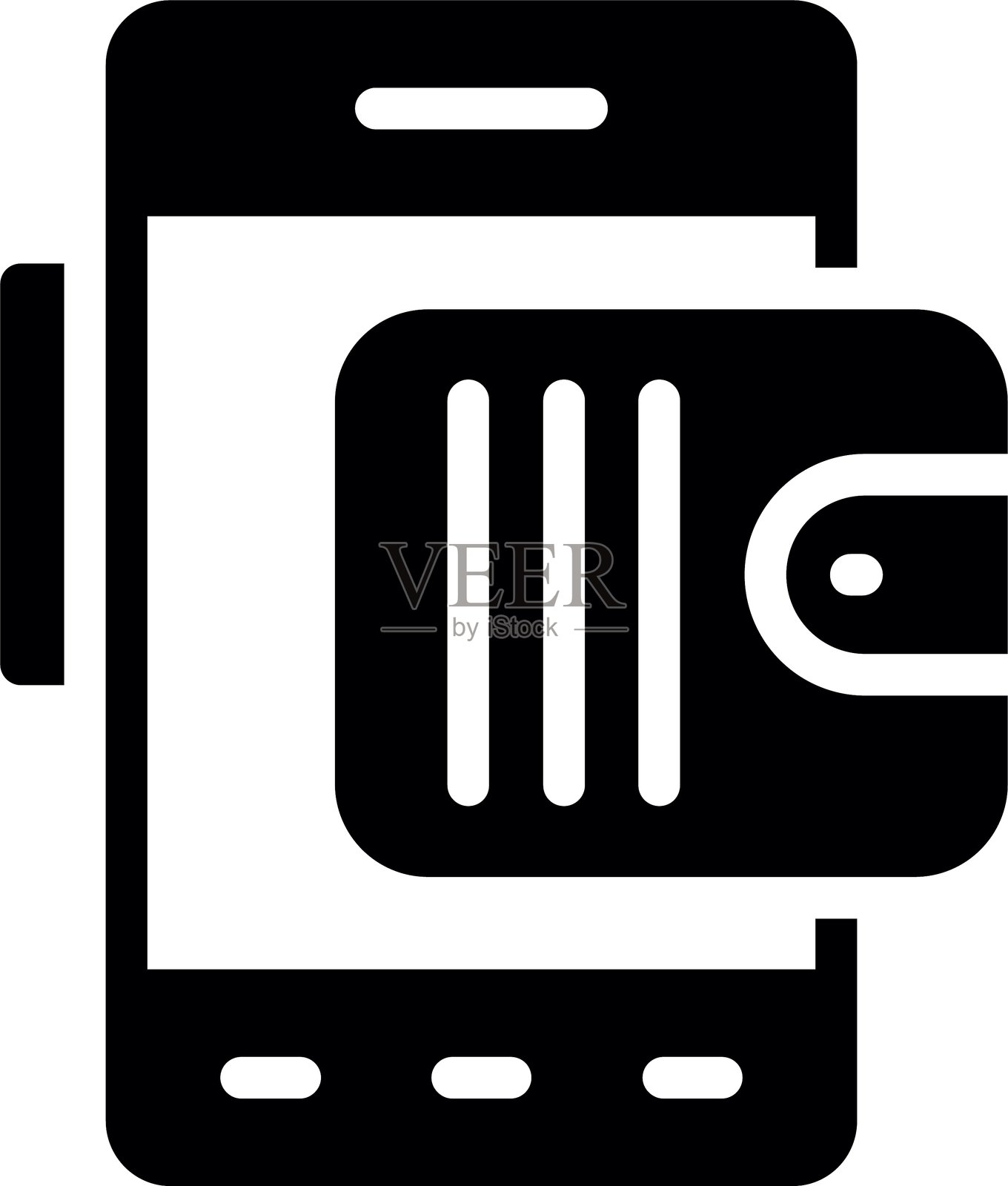 数字货币钱包图标设计插画图片素材