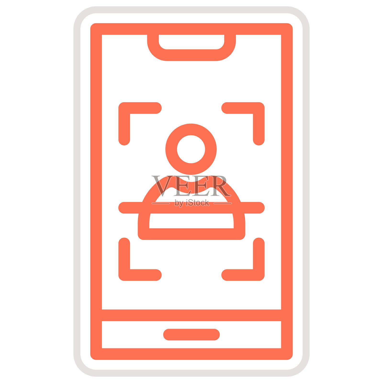 面部扫描矢量图标设计插图插画图片素材