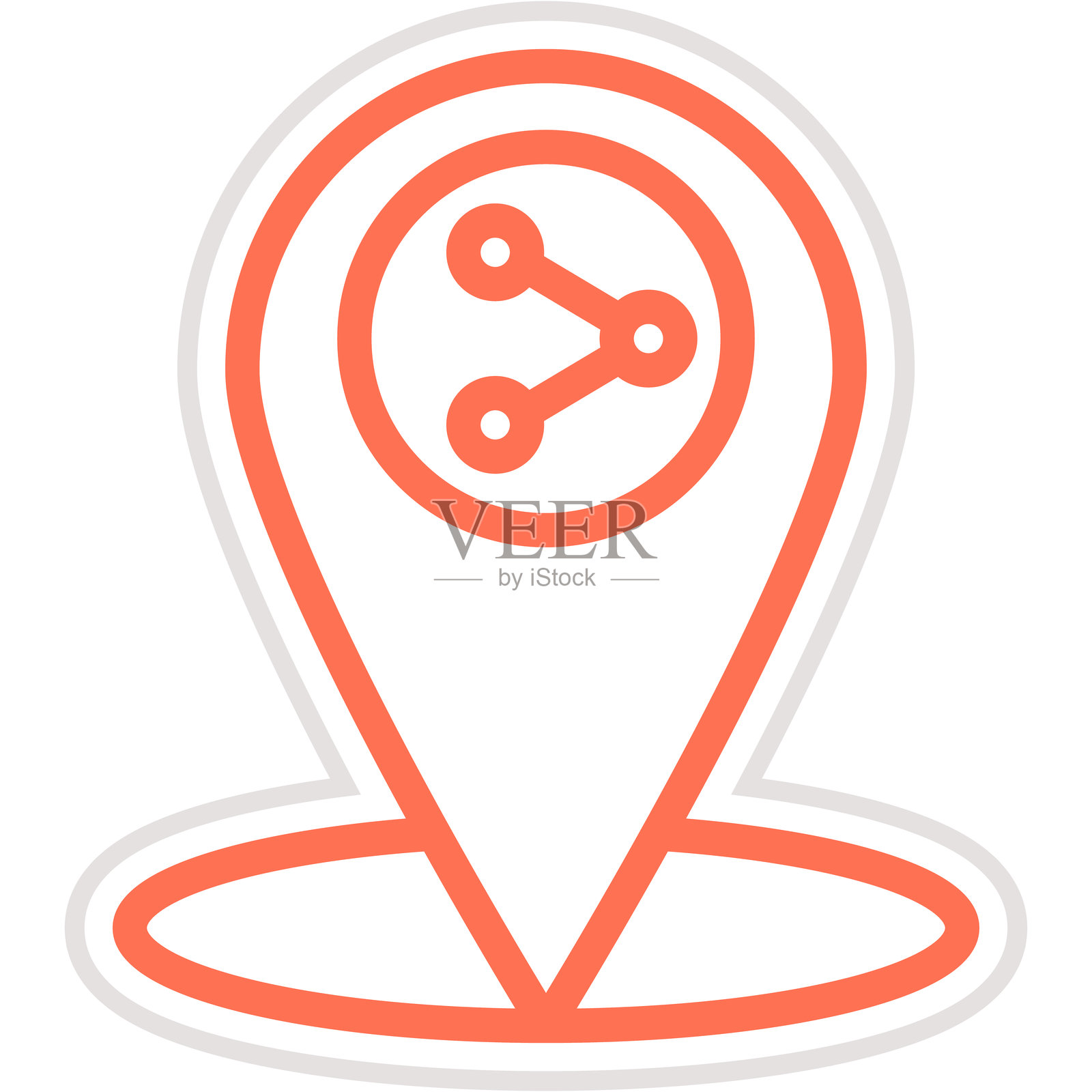 分享位置矢量图标设计插图插画图片素材