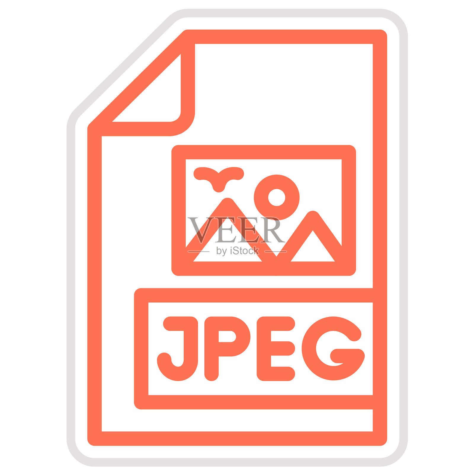 JPEG文件矢量图标设计插图插画图片素材