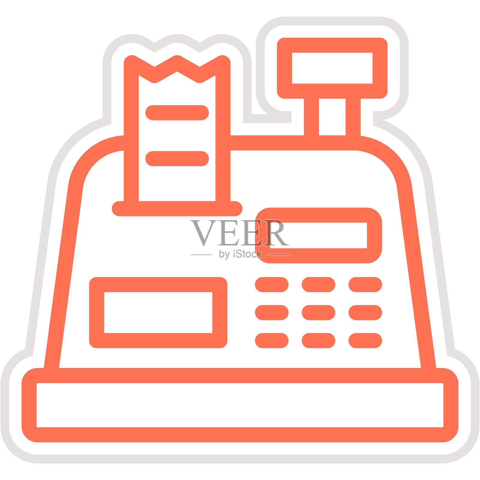 收银机矢量图标设计插图插画图片素材