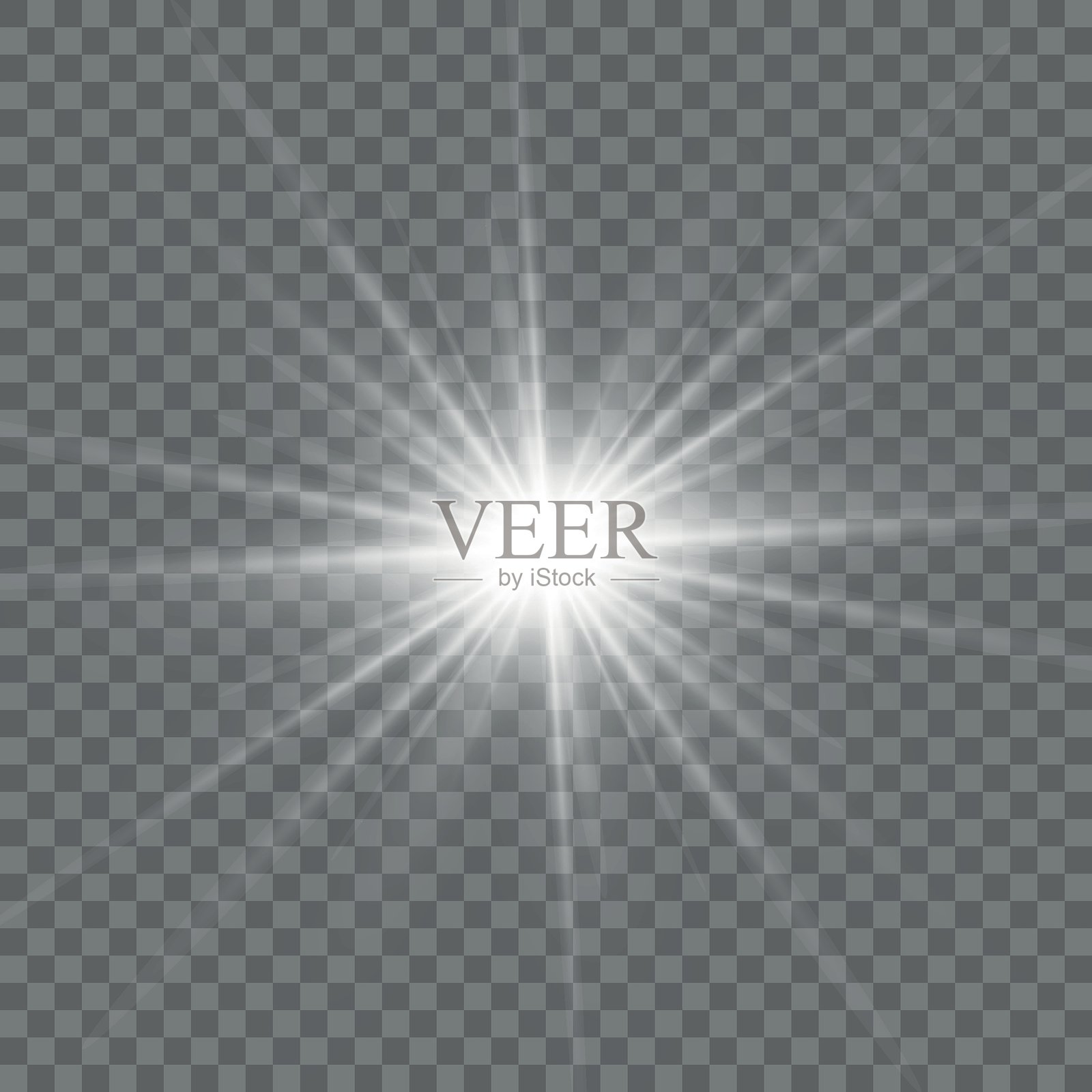 闪烁的星星，闪烁和闪耀的灯光。黑色背景上的各种光效合集。逼真的矢量图形插画图片素材