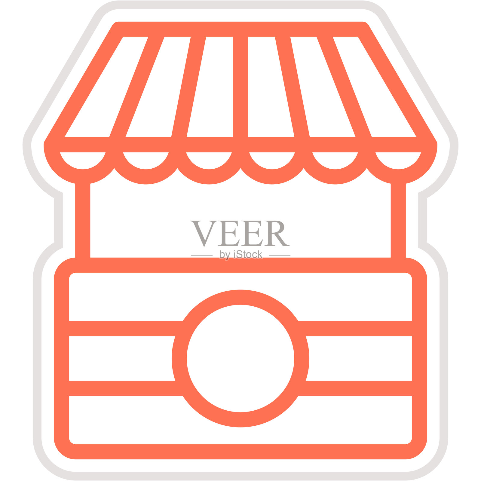 食品摊位矢量图标设计插图插画图片素材