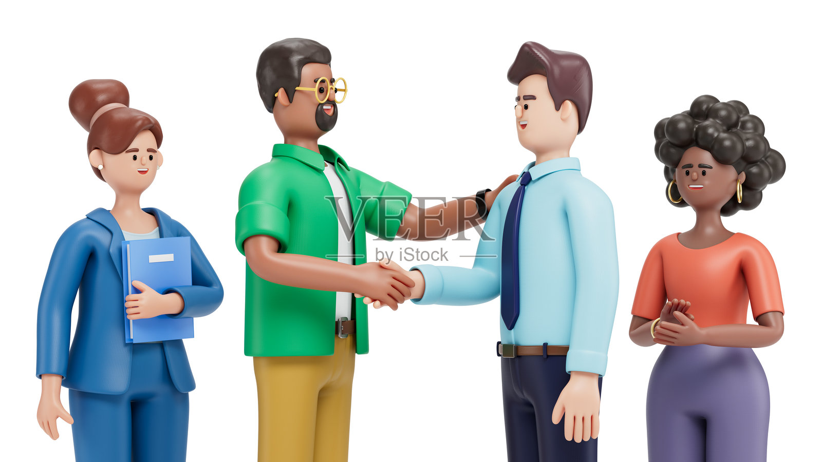 成功的握手，商业协议，多元合作照片摄影图片