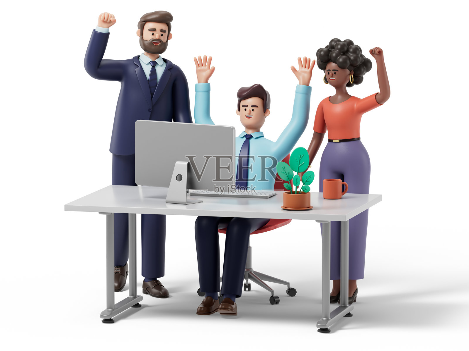 团队成功庆祝，成就时刻，办公室胜利照片摄影图片