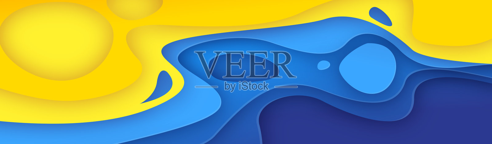 地形剪纸风格背景插画图片素材