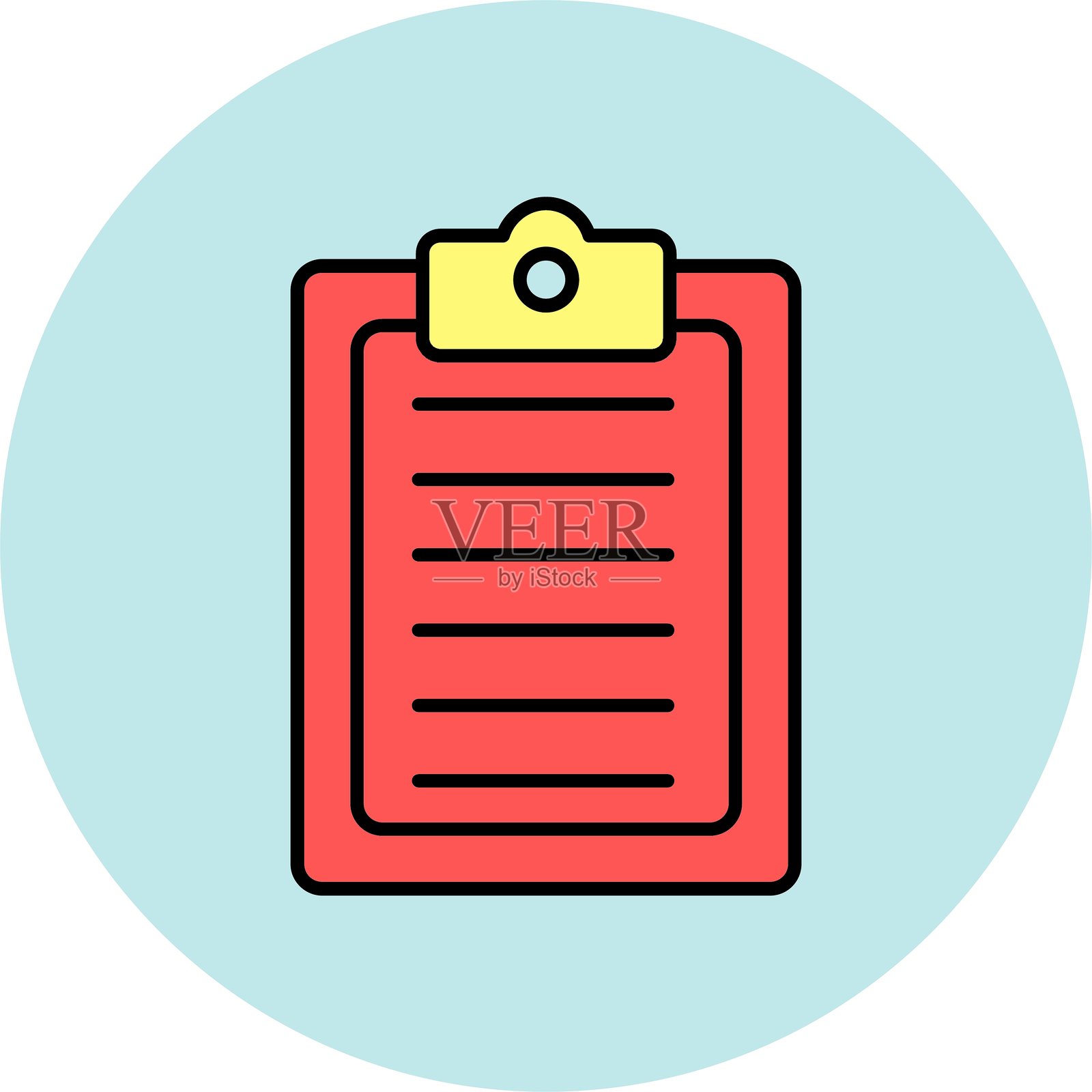 剪贴板图标插画图片素材