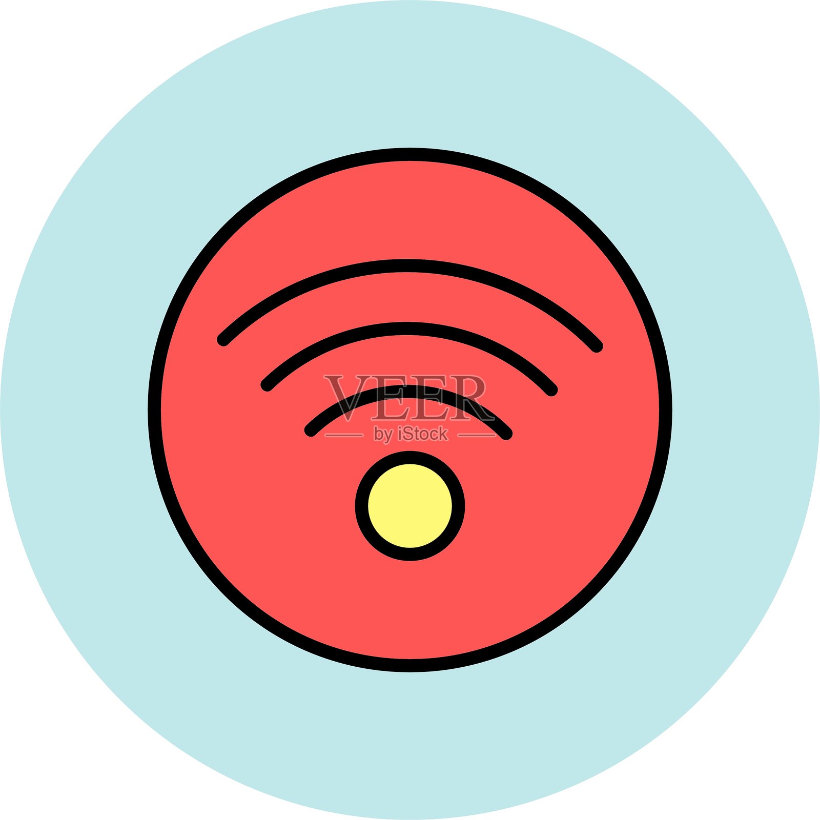 WiFi信号图标插画图片素材