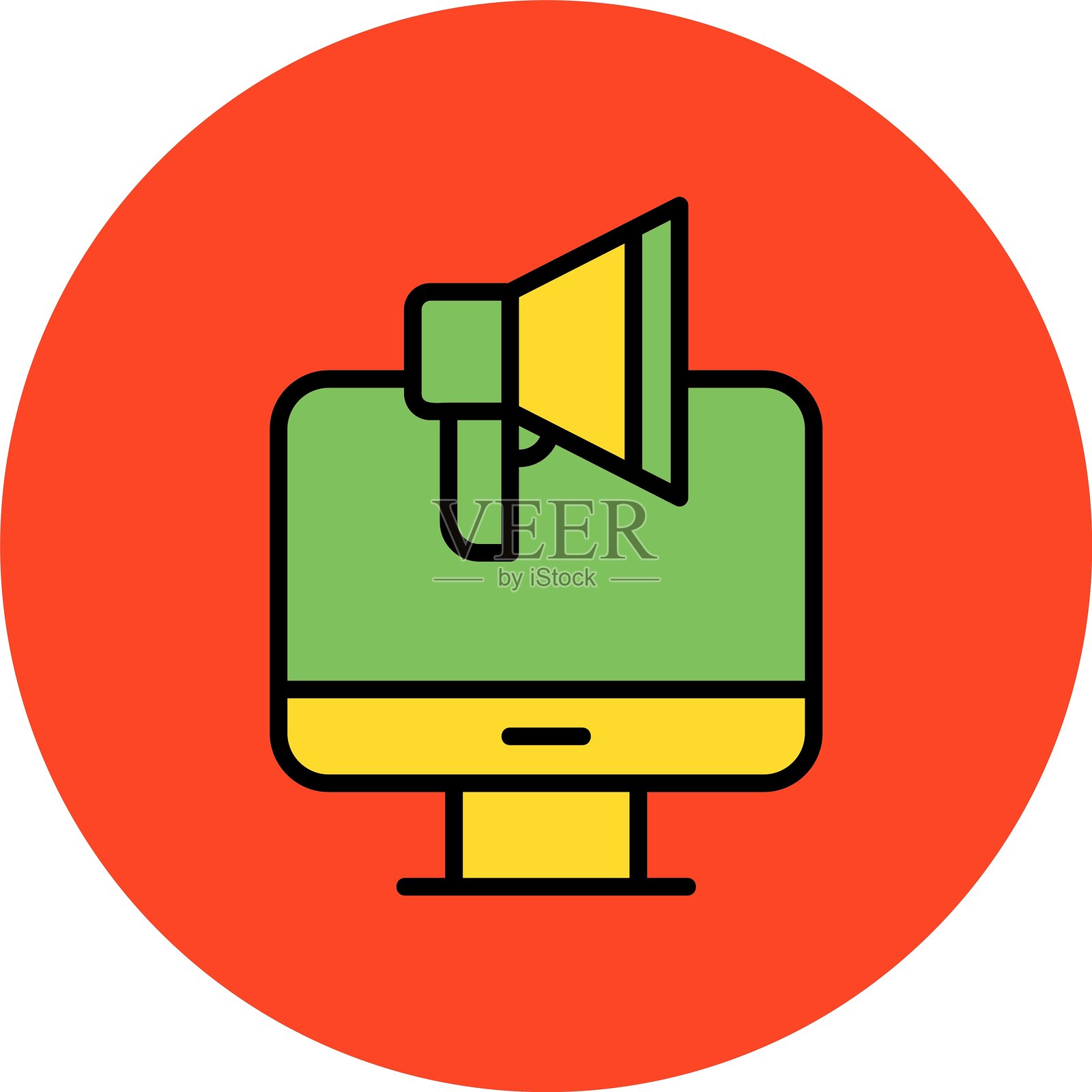 社交媒体图标插画图片素材