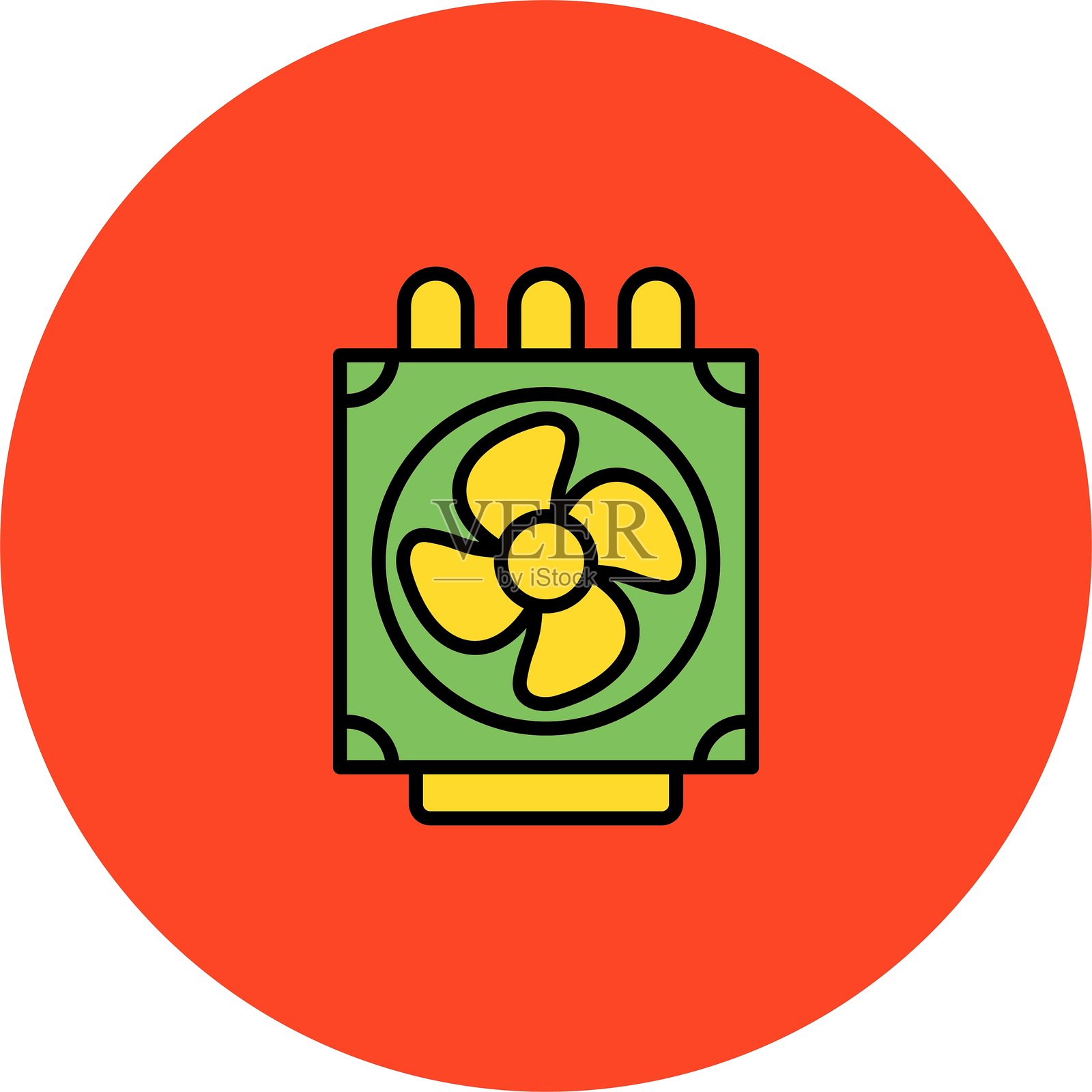 散热器图标插画图片素材