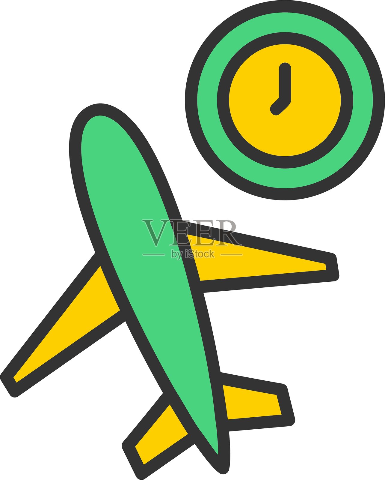 飞行时间图标插画图片素材