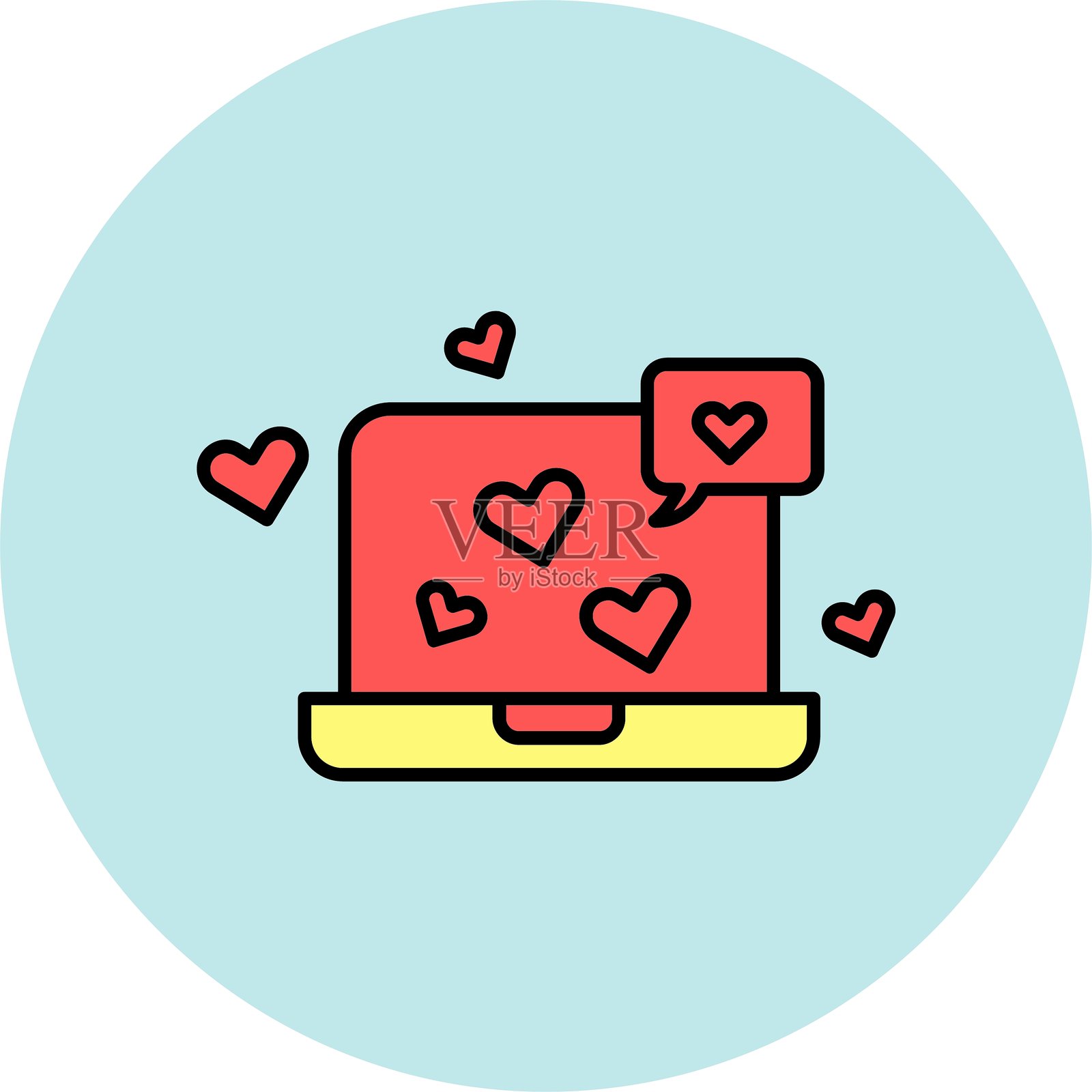 笔记本电脑图标插画图片素材