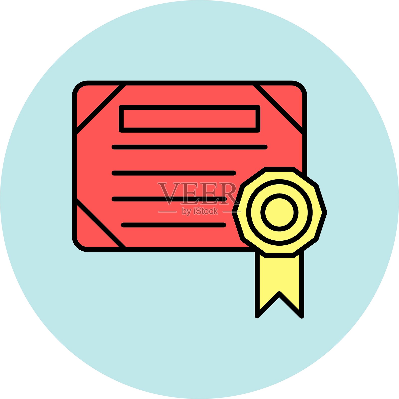 证书图标插画图片素材