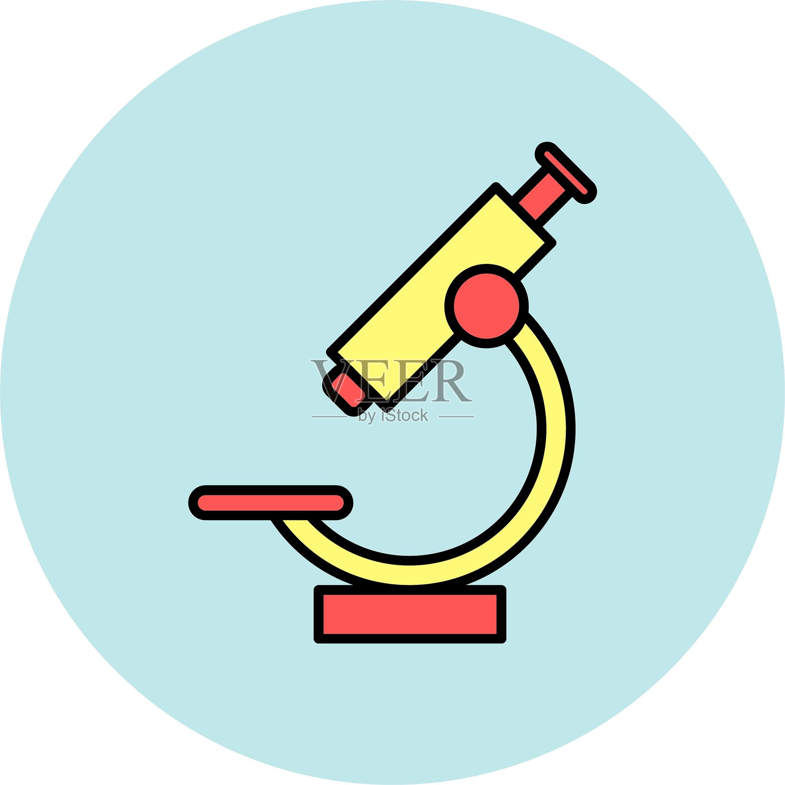 显微镜图标插画图片素材