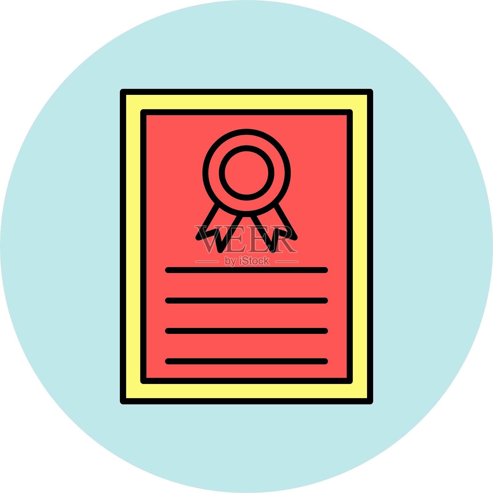 证书图标插画图片素材