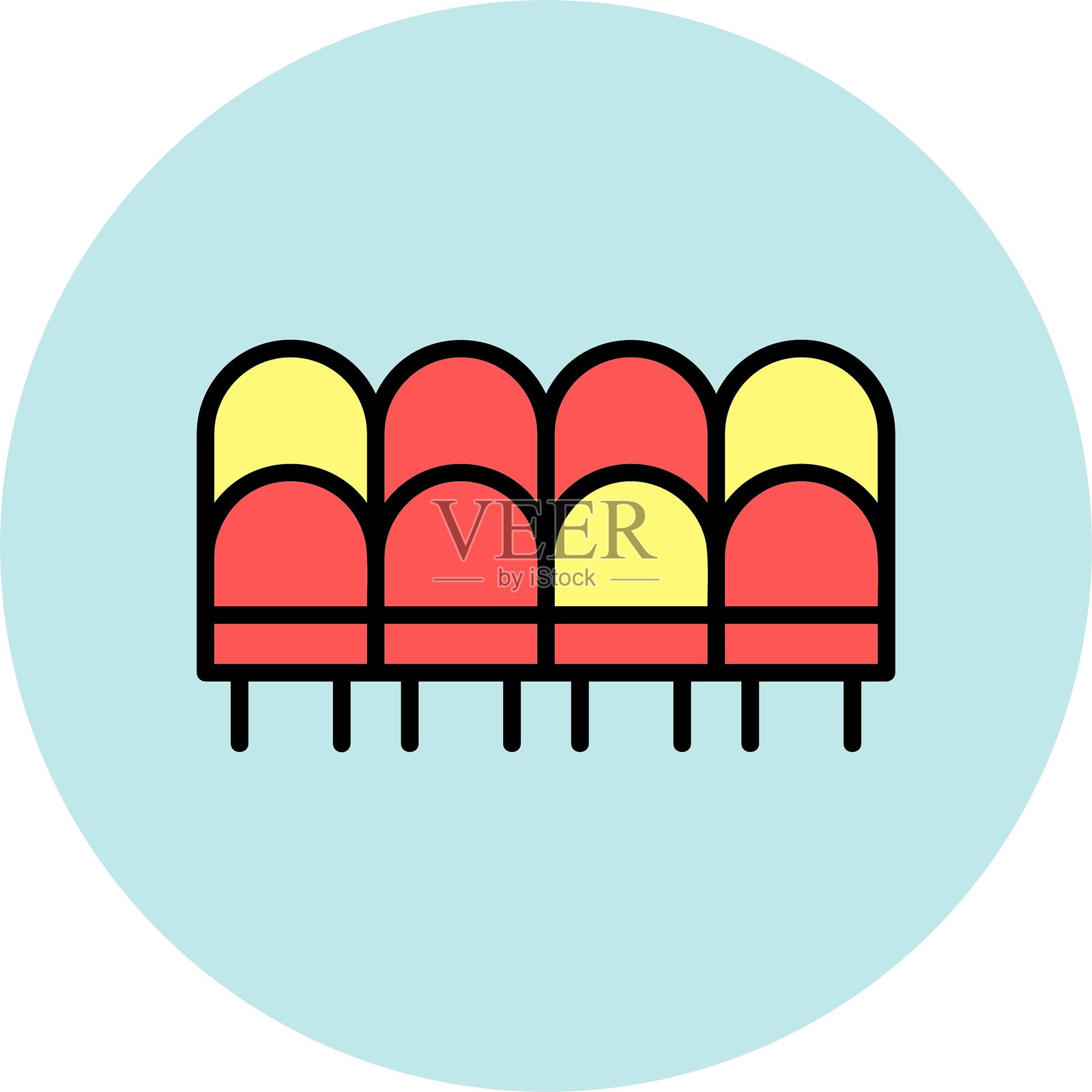 看台图标插画图片素材