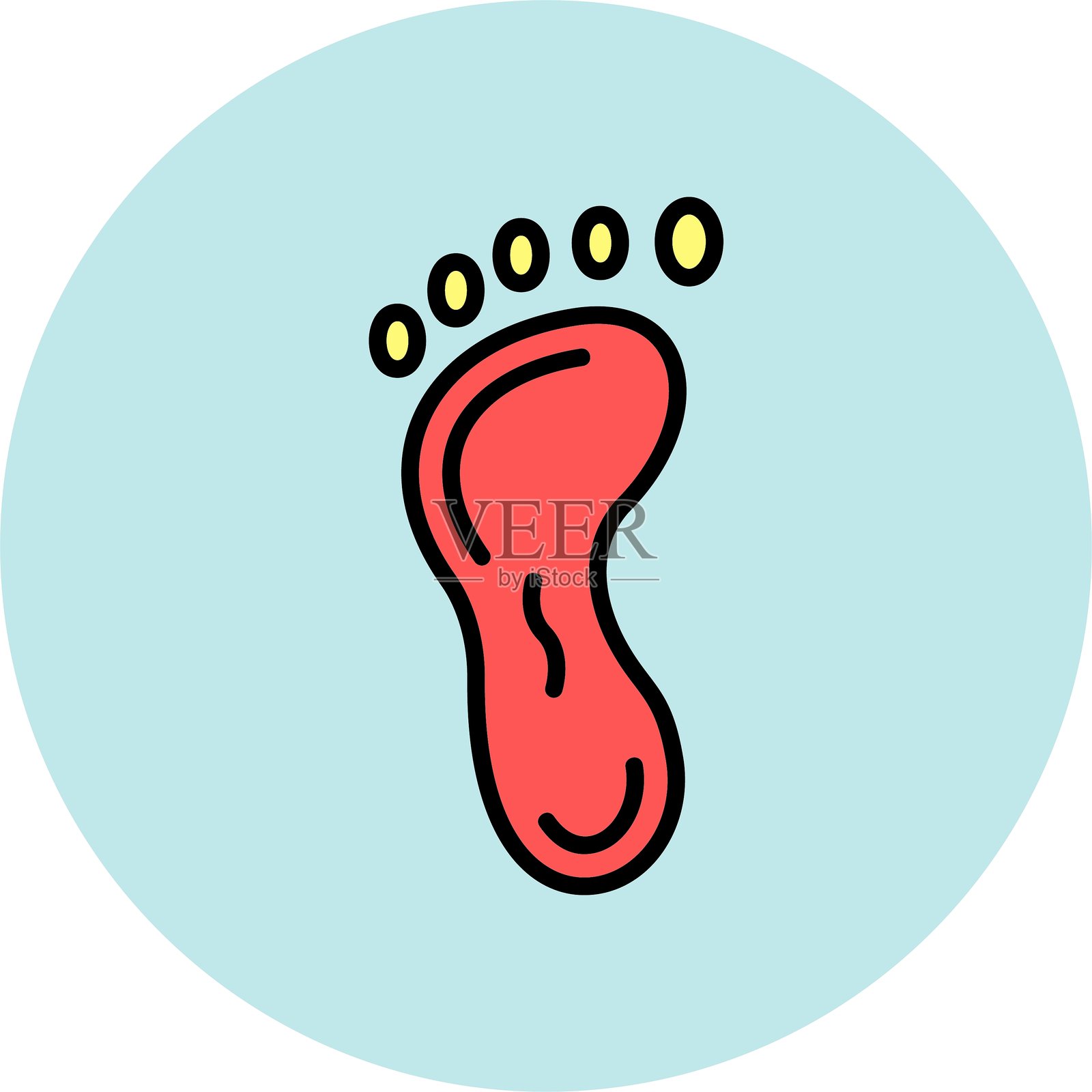 脚图标插画图片素材