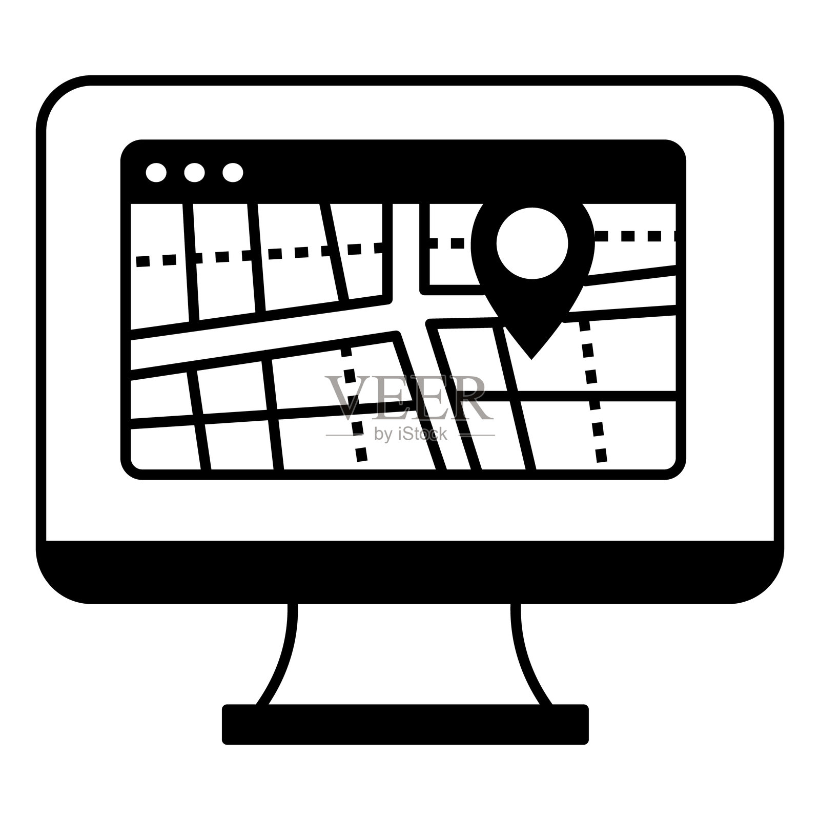 本地SEO矢量图标描绘了商业搜索可见性和基于位置的数字营销插画图片素材
