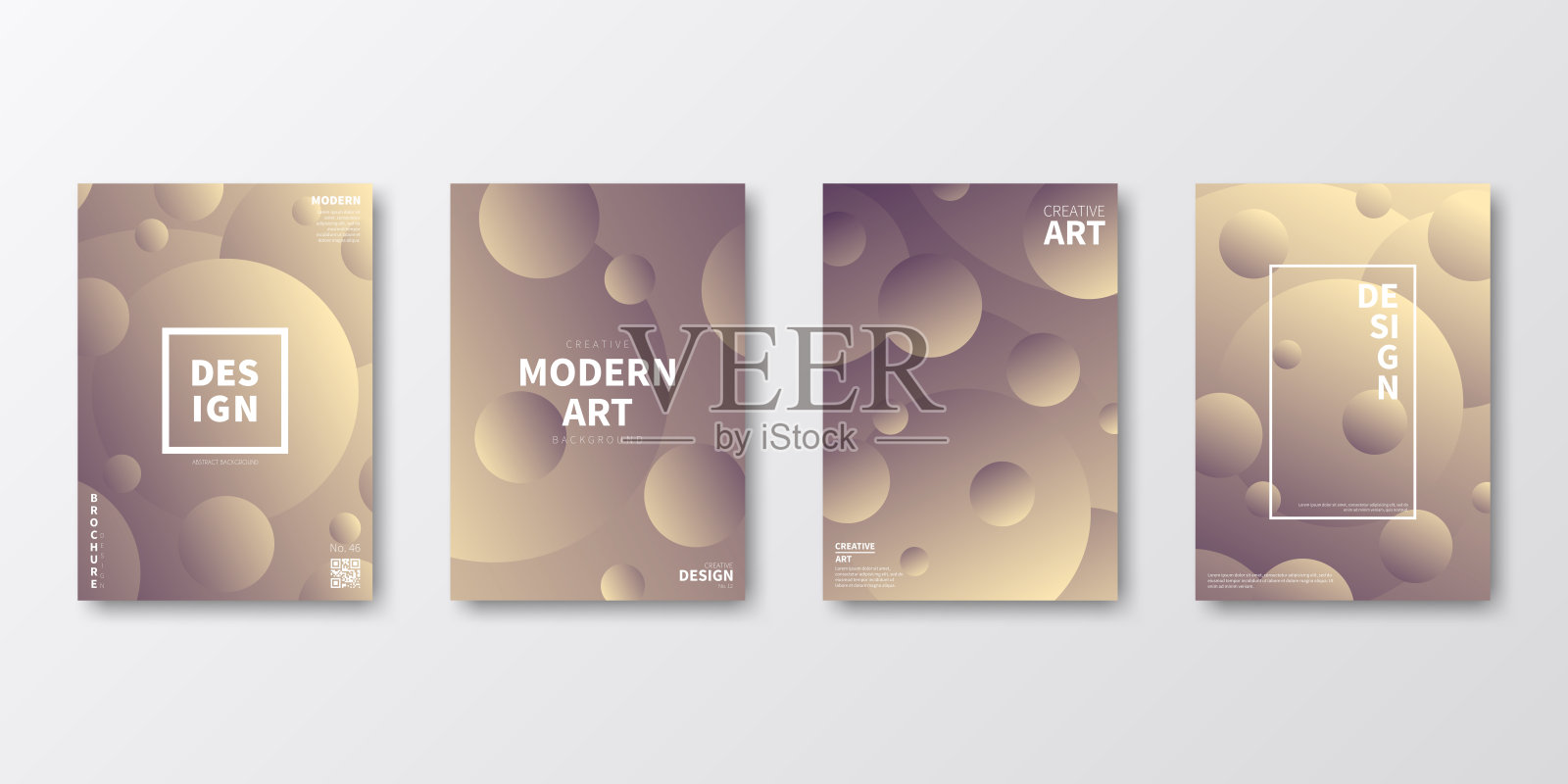 宣传册模板布局，棕色封面设计，商业年度报告，传单，杂志插画图片素材