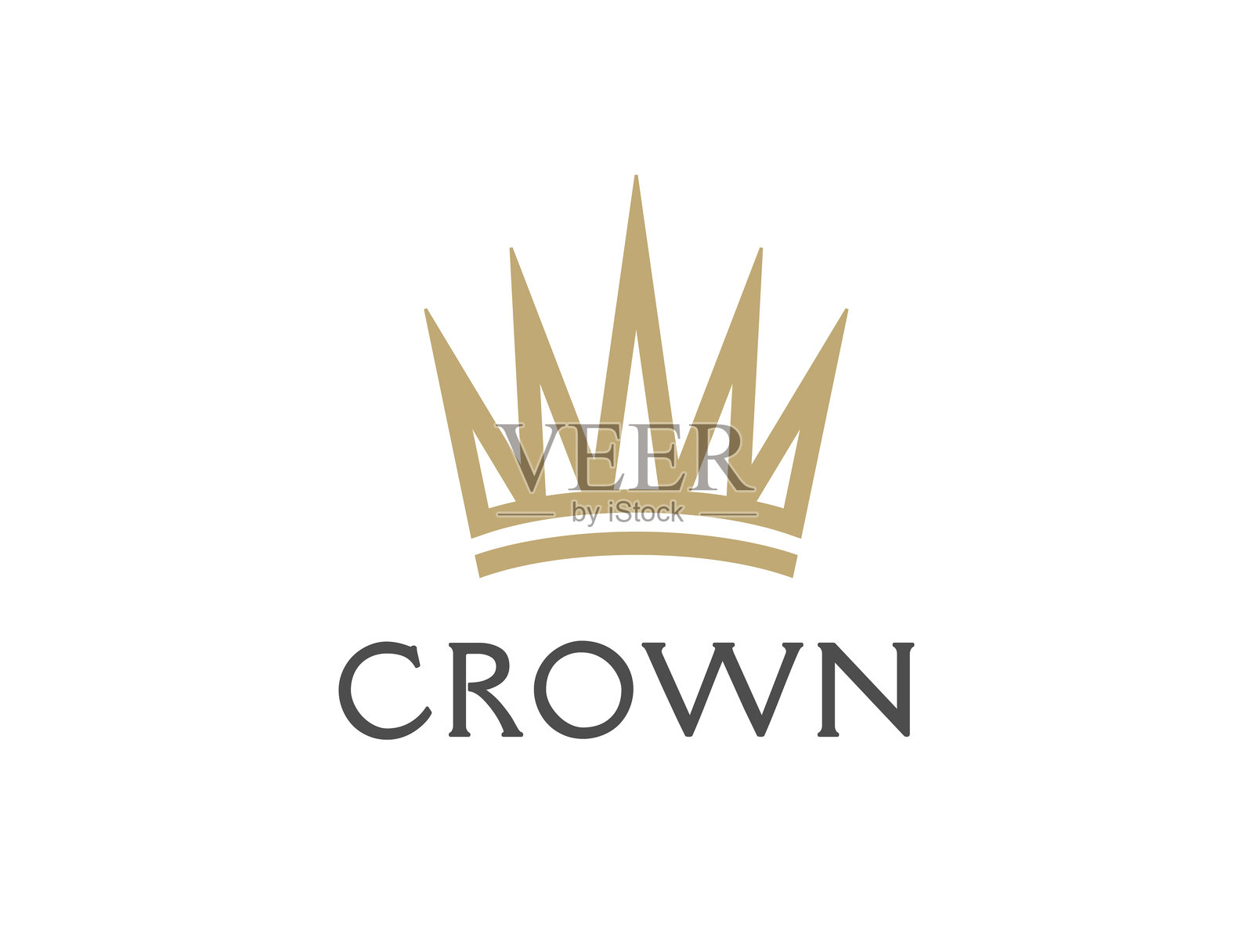 几何皇冠设计。插画图片素材